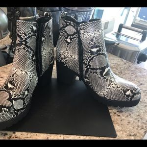 Snakeskin Booties New size 11..$12